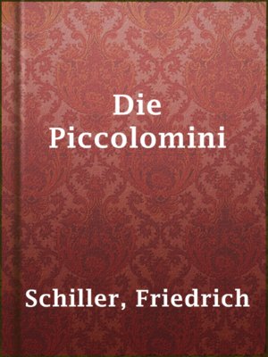 cover image of Die Piccolomini